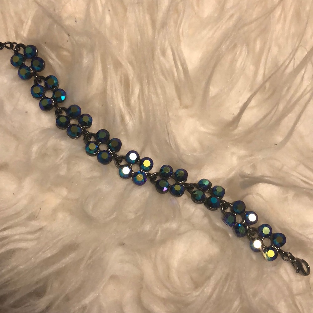 Jim Ball Blue/Jet AB Swarovski Bracelet